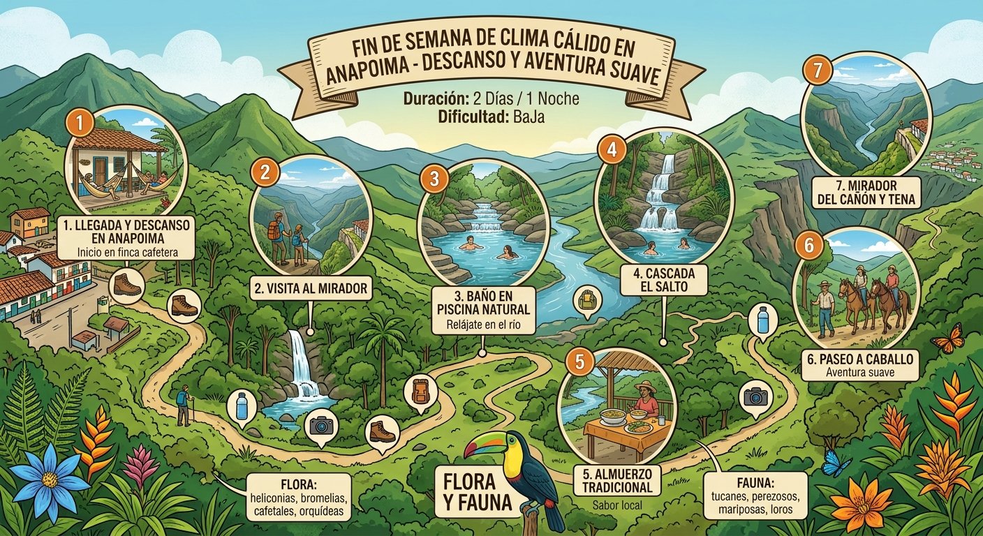 Fin de semana de clima cálido en Anapoima