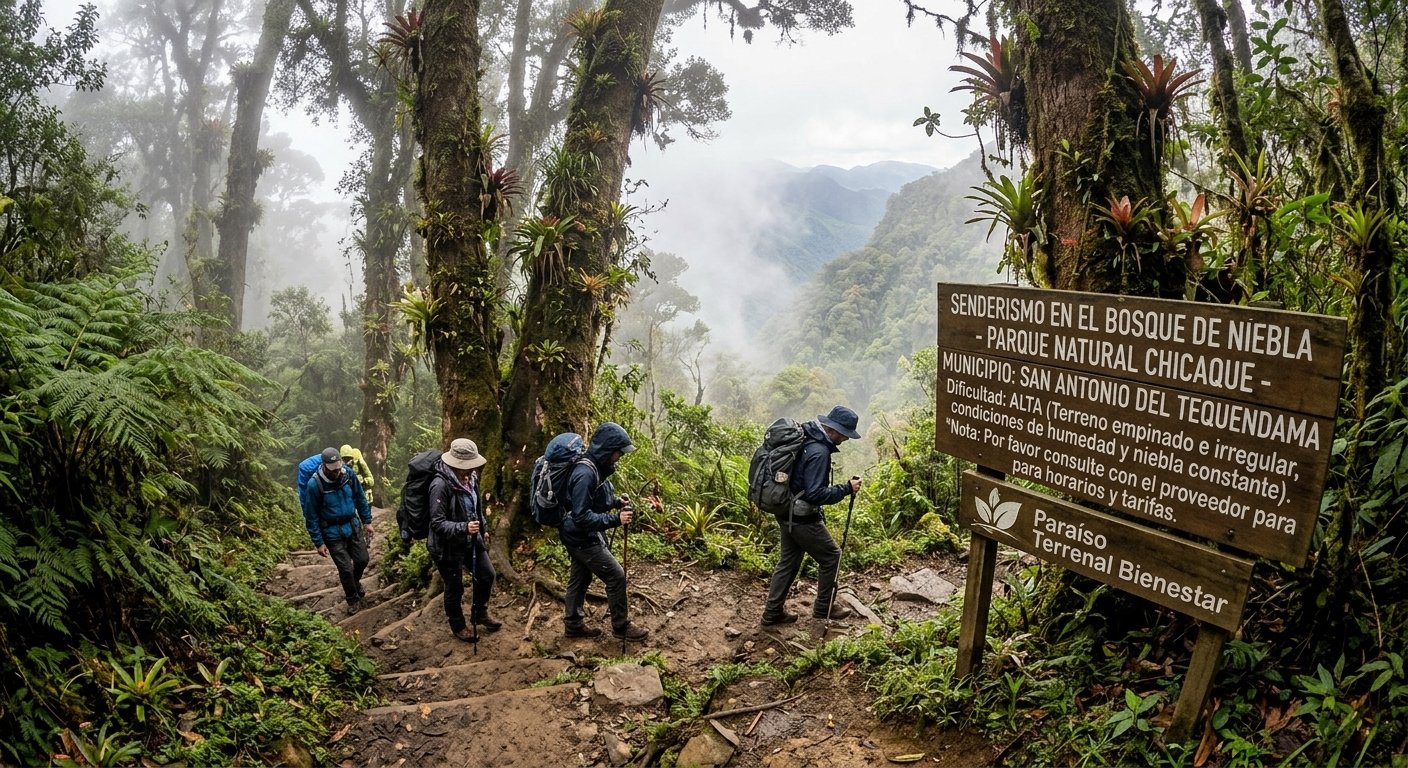 Senderismo en el bosque de niebla de Chicaque